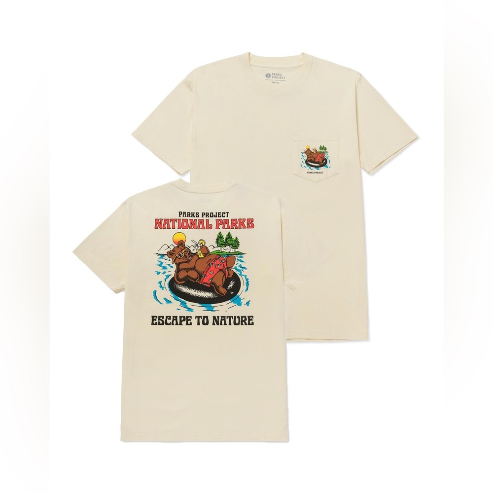 Escape to Nature Bear Float Pocket Tee - Picture 1 of 3